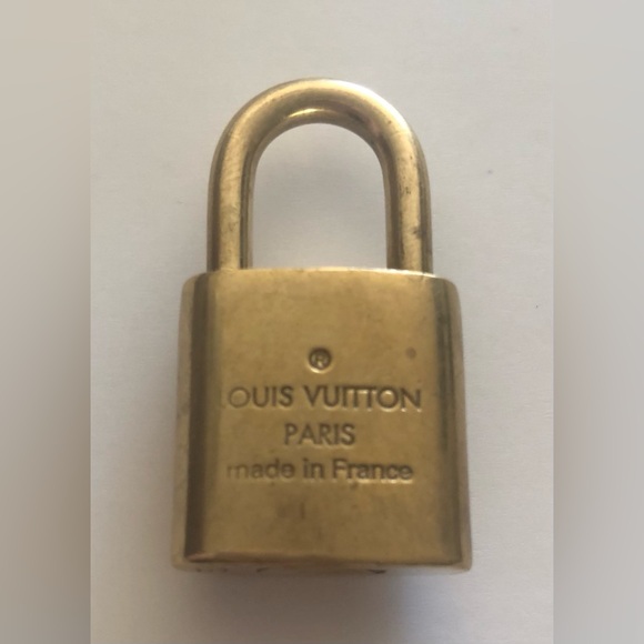 Louis Vuitton Handbags - Louis Vuitton Gold -toned Vintage Brass Padlock Engraved Logo # 326 Authentic LV